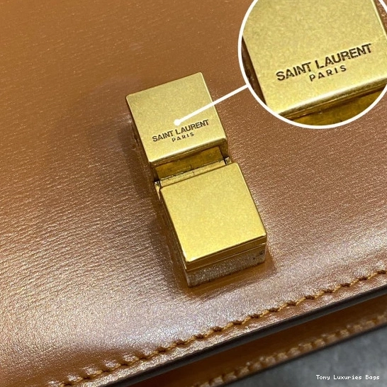 Tony Luxuries YSL LOULOU SMOOTH SATCHEL CARRE IN LEATHER 0809